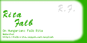 rita falb business card